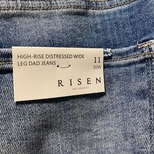 Risen high rise wide leg dad Jean